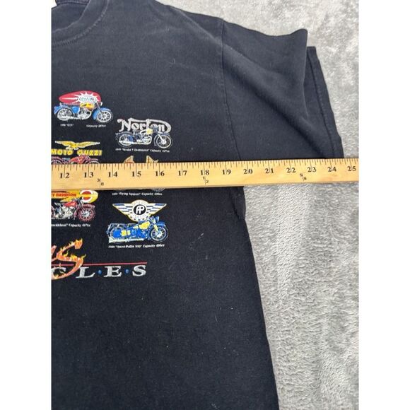 Vintage Famous Motorcycles Short Sleeve T Shirt Men's Size Large Black - Picture 8 of 10